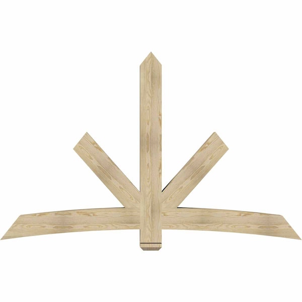 Ekena Millwork Alberta Rough Sawn Timber Gable Bracket, Douglas Fir, 84"W x 53"H x 6"D x 6"F, 15/12 Pitch GBW084X53X0606ALB00RDF - main